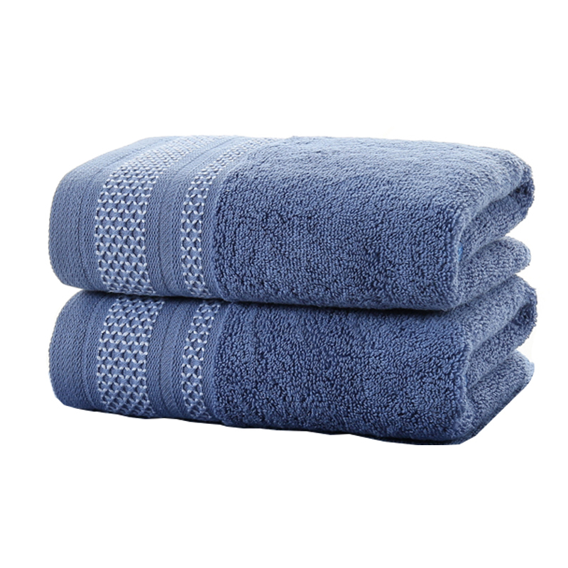 安居先森超柔瞬吸水五星级酒店长绒棉毛巾一往情深34*76cm 蓝色高清大图