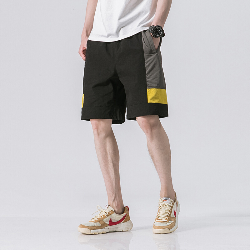 夏季日系复古休闲短裤男士加肥加大码韩版宽松五分裤潮流男短裤子