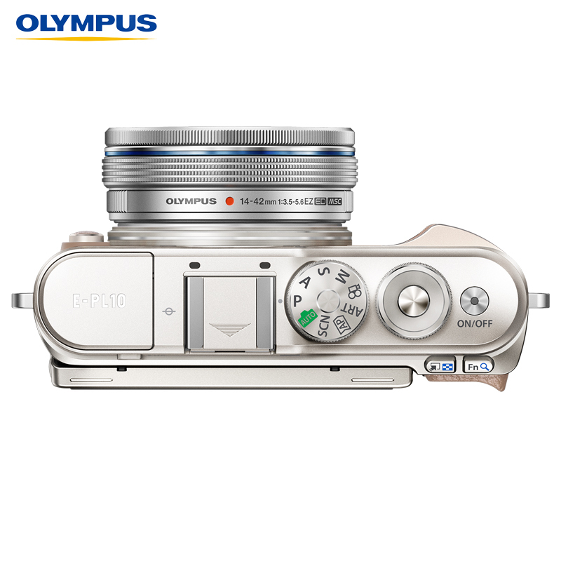 奥林巴斯(OLYMPUS) E-PL10 14-42EZ+40-150 R双镜头微单相机 防抖 4K视频 自拍美颜 棕色