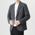 啄木鸟黑色高级感西装外套男士秋冬季宽松休闲礼服小西服伴郎服服 S建议90-100斤 K13灰色官方正品