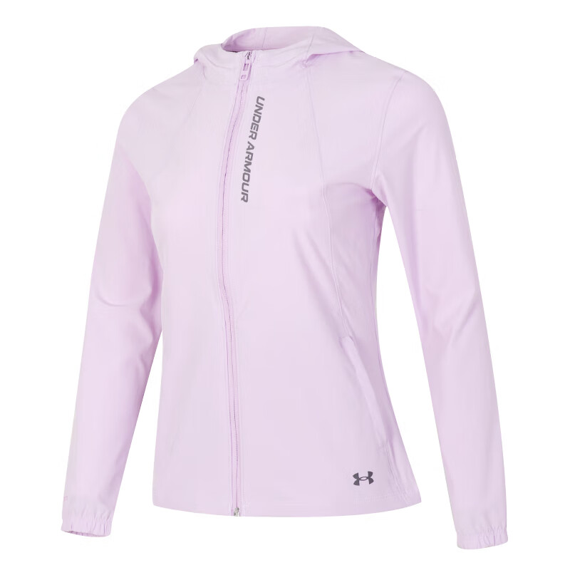 安德玛（Under Armour）外套女装新款运动服梭织连帽透气夹克上衣22500410-100 ZP高清大图