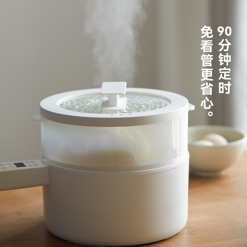 OLAYKS电煮锅2L多功能智能带蒸笼款OLK-01-11S高清大图