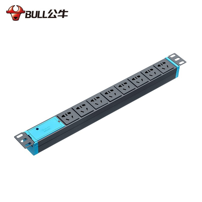 公牛(BULL)GNE-1080W PDU机柜插座/插线板/插排/排插/接线板/拖线板 8位无线(单位:个)高清大图