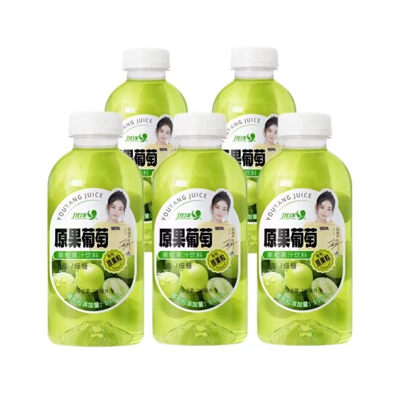 优洋YOUYANG原果葡萄果粒果汁饮品500ml/瓶*5