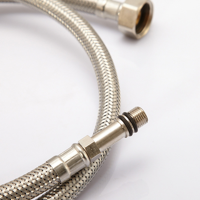 潜水艇纬固防爆进水管不锈钢丝编织管面盆菜盆龙头上水软管fbc