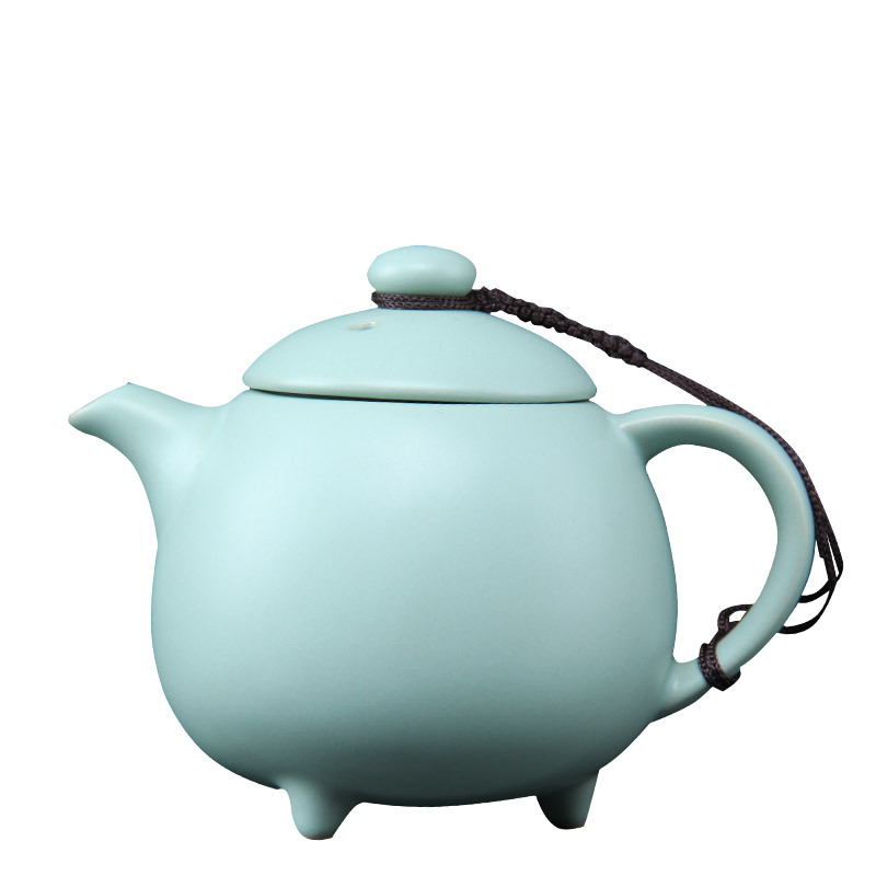 唐宏坊 汝窑茶壶陶瓷汝窑茶具小茶壶开片汝瓷功夫茶具红茶泡茶壶单壶款式二