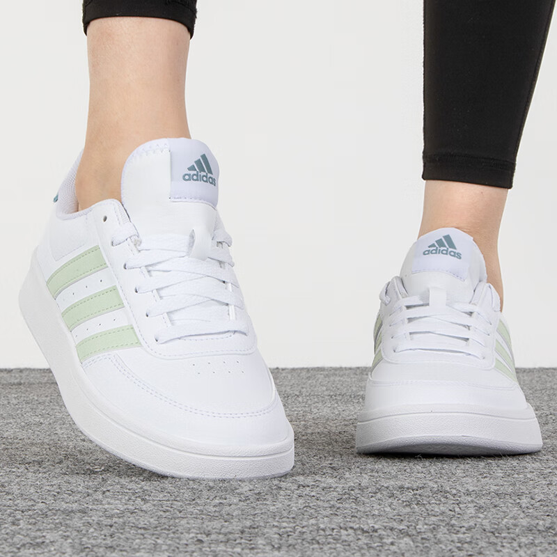 阿迪达斯(adidas)运动鞋女鞋 2023夏季新款运动休闲鞋时尚小白鞋透气低帮网球板鞋 GZ9371
