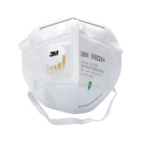 3M 9502V+头戴式带阀自吸过滤式防颗粒物呼吸器 KN95（环保包装） （货号XY003866965）