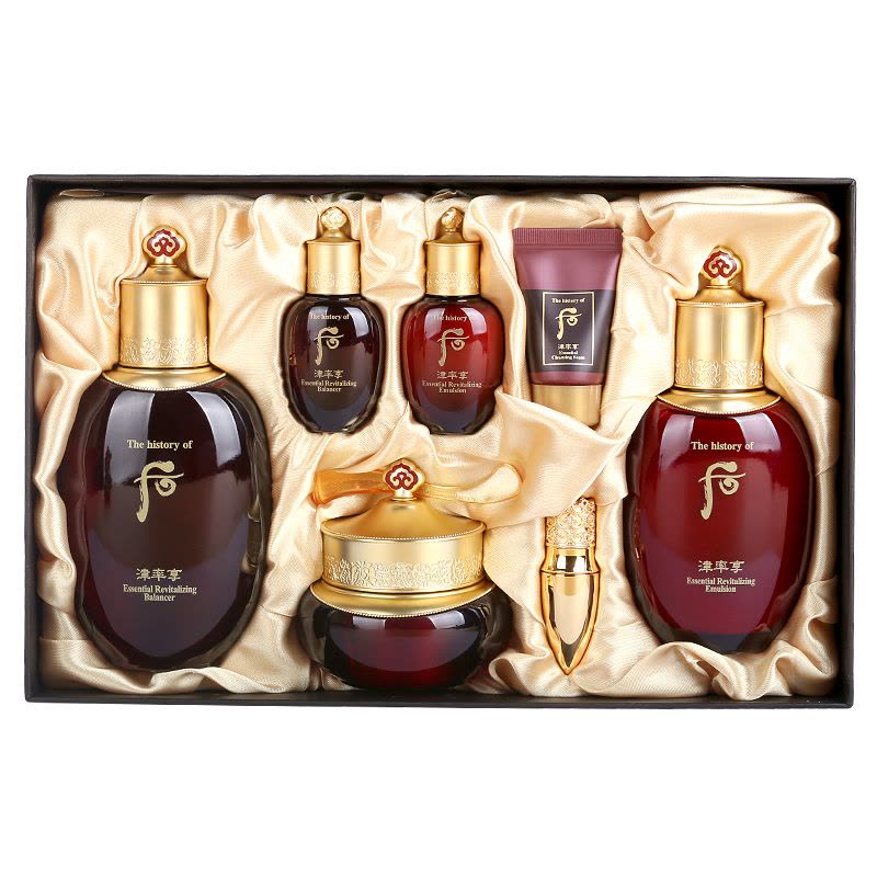 Whoo后津率享水乳霜护肤套装 补水保湿提拉紧致淡化细纹滋润细腻提亮肤色抗初老红润弹性不粘腻收缩毛孔 津率享三件套图片