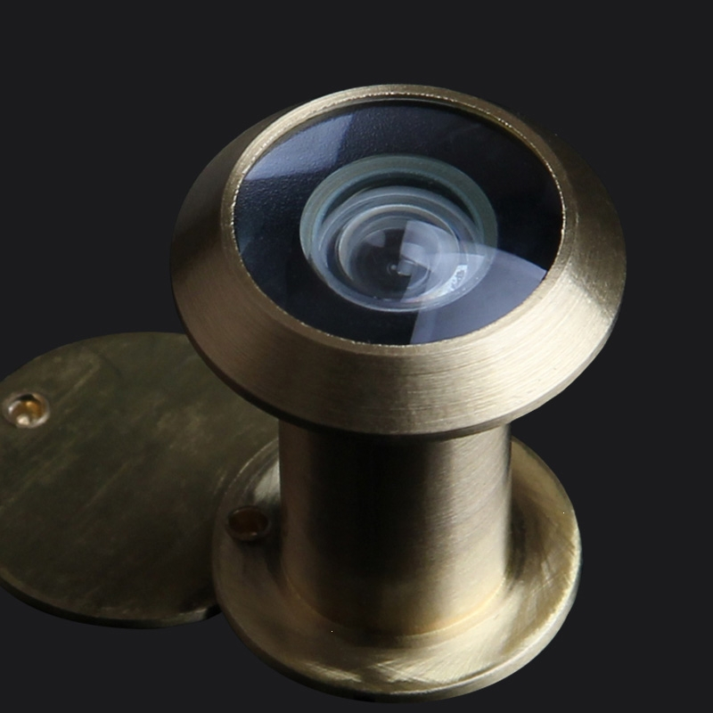 老式防盗门铜猫眼高清加厚大视角清晰理线家玻璃镜片酒店家用猫眼门镜