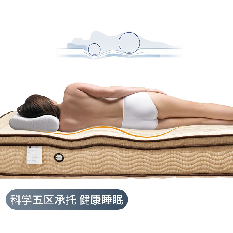 左右沙发床垫乳胶床垫家用天然乳胶1.8m床独立弹簧棕垫椰棕席梦思垫酒店软硬两用垫1.5米DCW065
