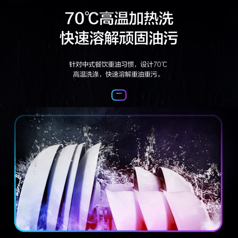 华凌 美的出品 洗碗机 智能生态 家用6套 台式嵌入两用超快洗 高温除菌 全自动刷碗机H3602D