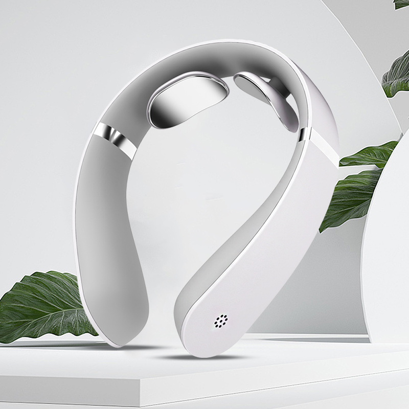 攀高颈椎按摩器颈部按摩仪颈部热敷按摩枕智能语音款 Neck S10 优雅白