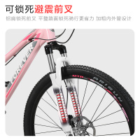 永久27变速山地车自行车女式成人青少年学生单车一体轮简约风双碟刹山地自行车铝合金车架 F11-N