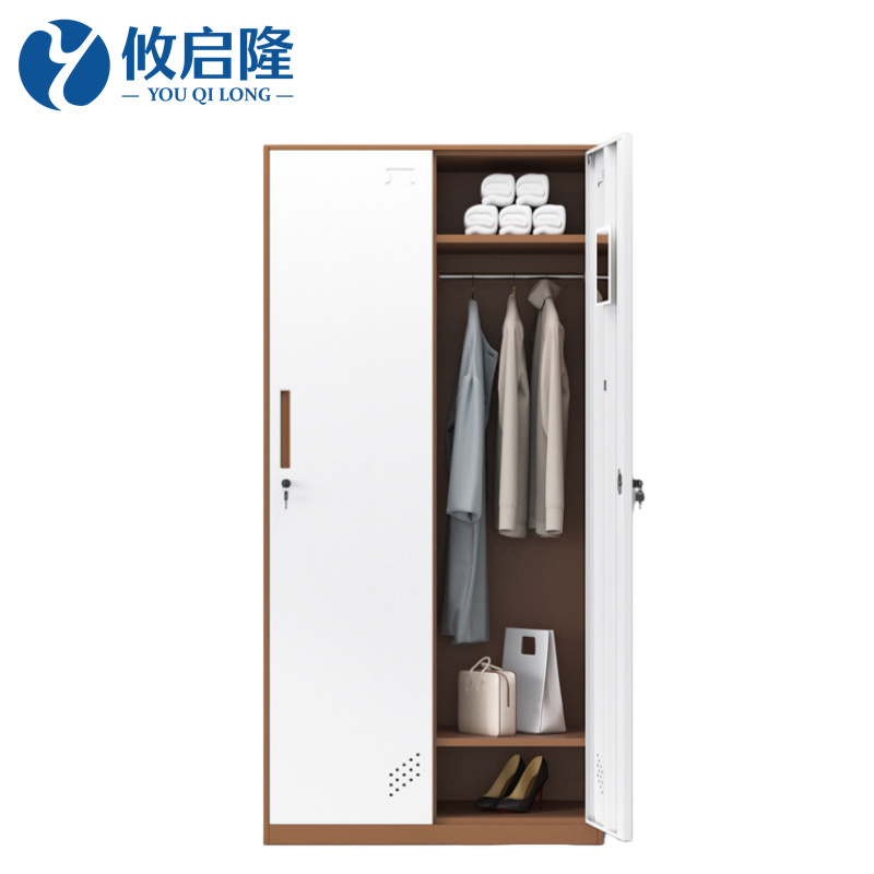攸启隆更衣柜咖白色