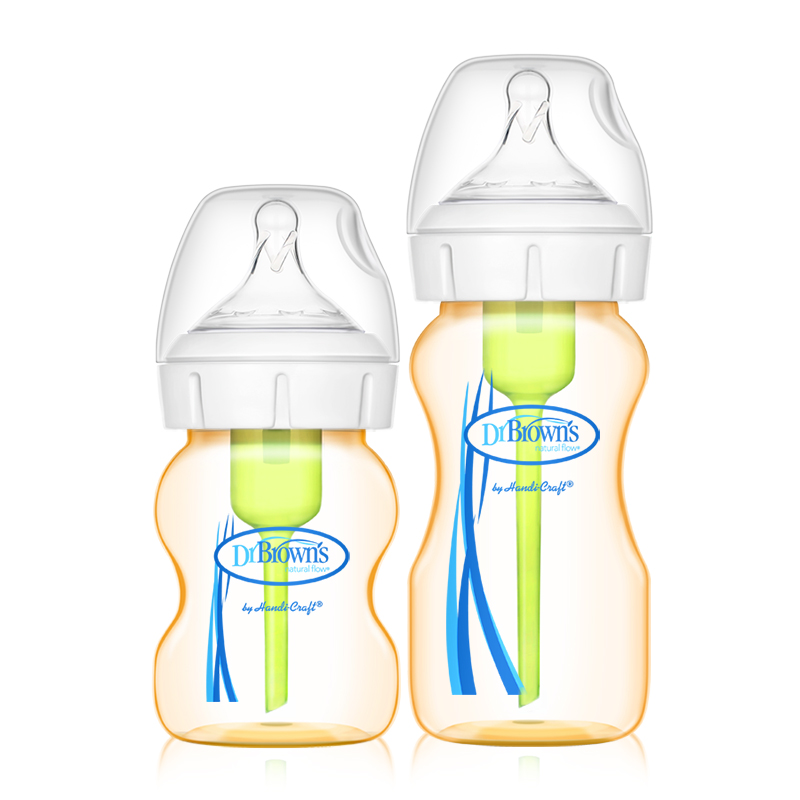 [2019升级防胀气]布朗博士爱宝选PLUS 新生儿宽口防胀气PPSU奶瓶套装安全塑料耐仿母乳触感 配0-3个月奶嘴高清大图
