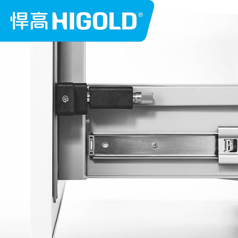 HIGOLD/悍高阻尼碗碟抽屉调味篮碗架厨房橱柜配件转角拉篮