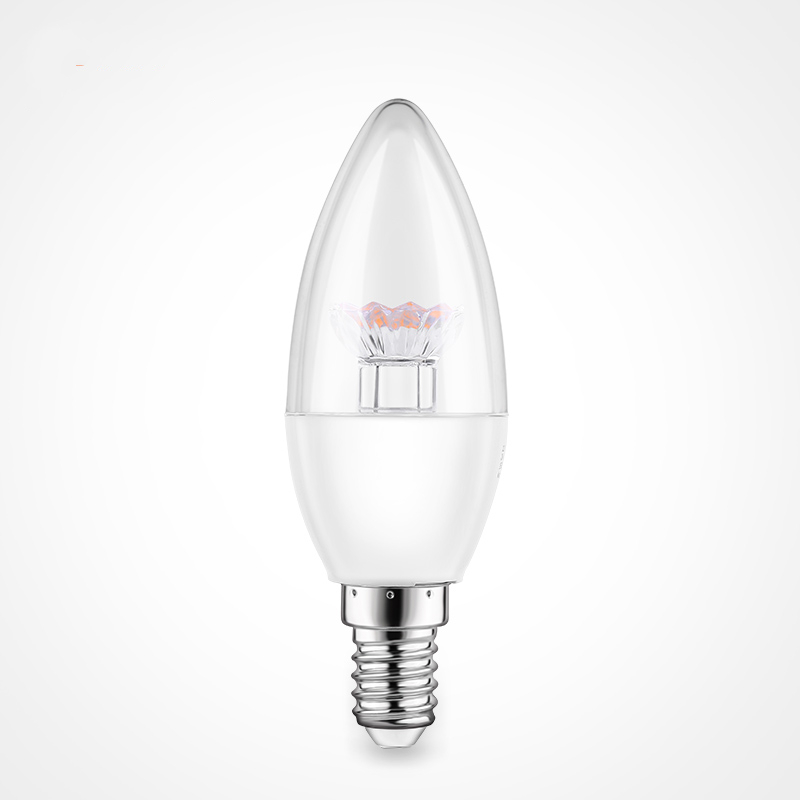 led灯泡3W5W E14阿斯卡利小螺口透明尖泡蜡烛灯吊灯客厅光源