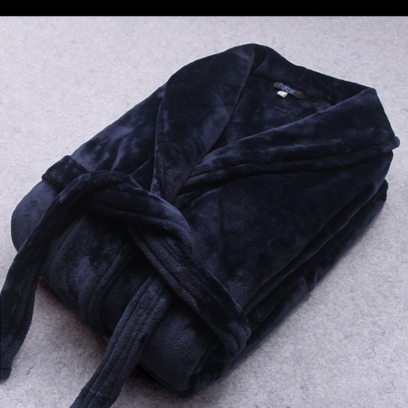 薄款情侣睡袍秋冬天加绒加厚女士家居服浴衣长款性感袍男士浴袍高清大图