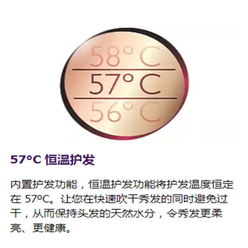 飞利浦电吹风HP8202家用大功率1600W恒温多倍负离子冷热风护发
