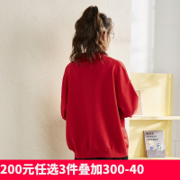 [2.5折价100元]加菲猫联名唐狮早春新款红色polo领毛衣设计感小众针织衫