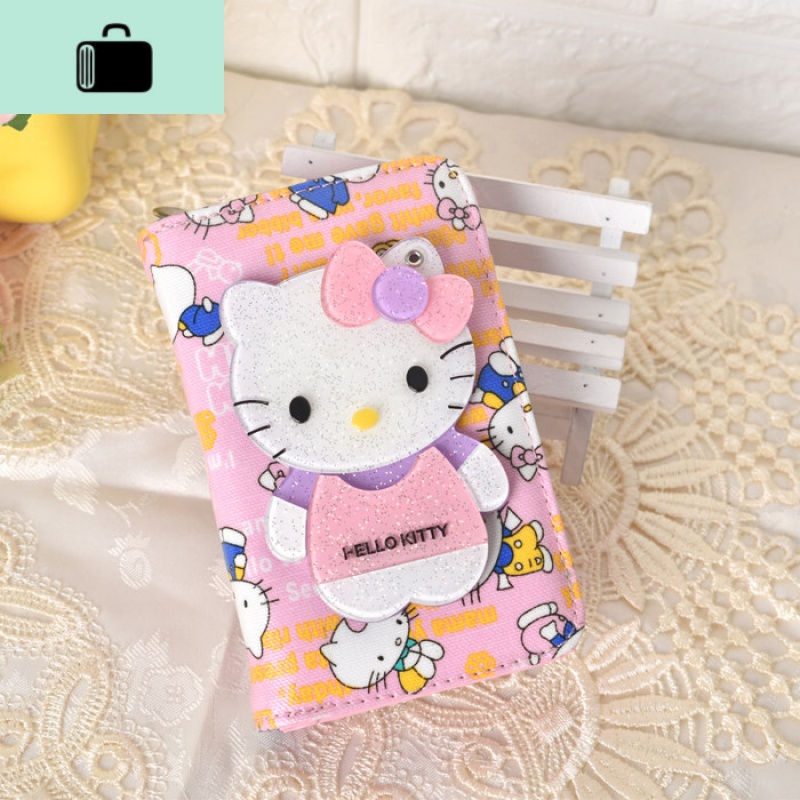 日韩版儿童公主零钱包女孩中小学生可爱卡通钱包手机包长款皮夹子NEW LAKE 彩底KT中款