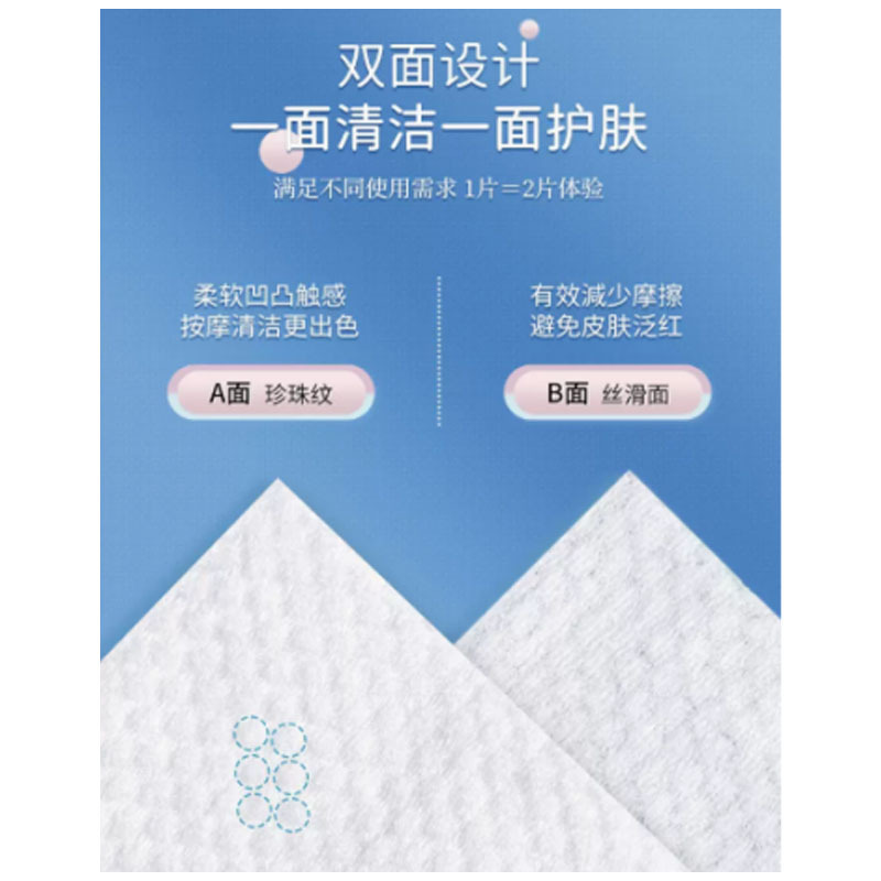 芳美达 洗脸巾一次性纯棉洗面擦脸洁面巾女卷筒式 3卷装 兔斯基款加厚珍珠纹 480G