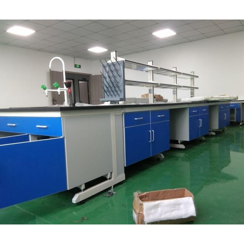 臻远操作台实验台化学试验桌 新款全钢边台1米高清大图