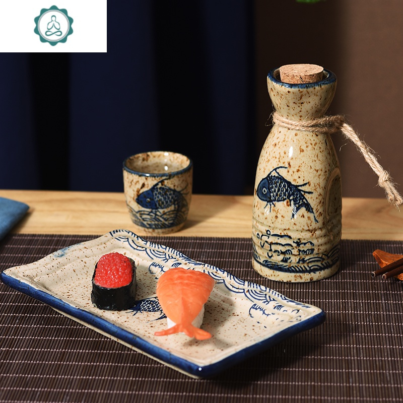 复古日式酒具套装陶瓷梅子酒烧酒白酒杯清酒壶创意分酒烫酒温酒器封后