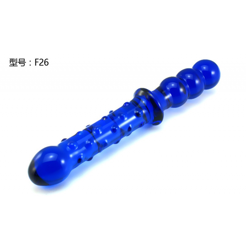 水晶玻璃双头龙大颗粒浮点交后庭按摩棒女用自玩情趣用品性高清大图