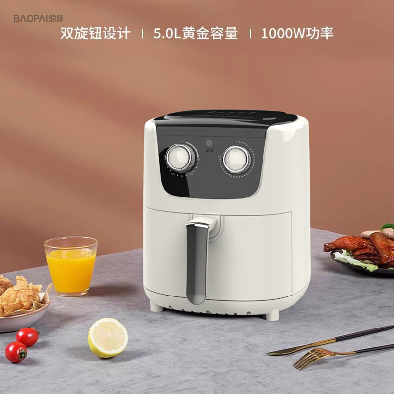 豹牌(BAOPAI)家用易清洗不粘烘烤多功能空气炸锅 5L BP-AF281