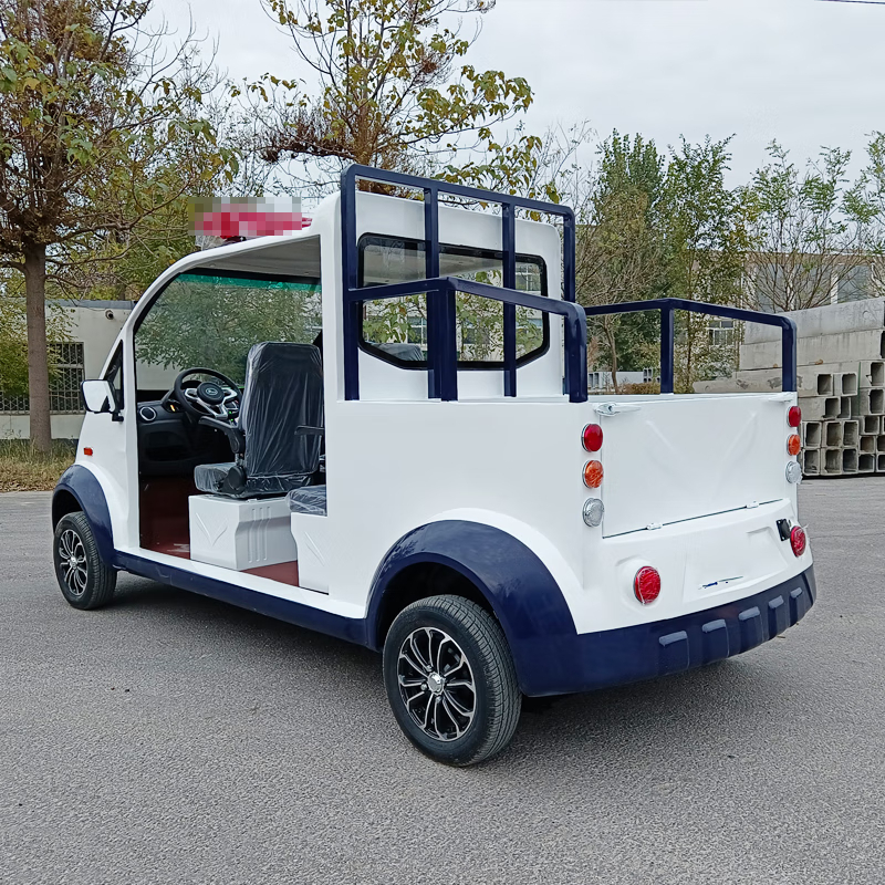德武军恒电动巡逻车皮卡双排5座四轮观光车4000瓦+72v100ah*6只铅酸电池刹车助力方向助力