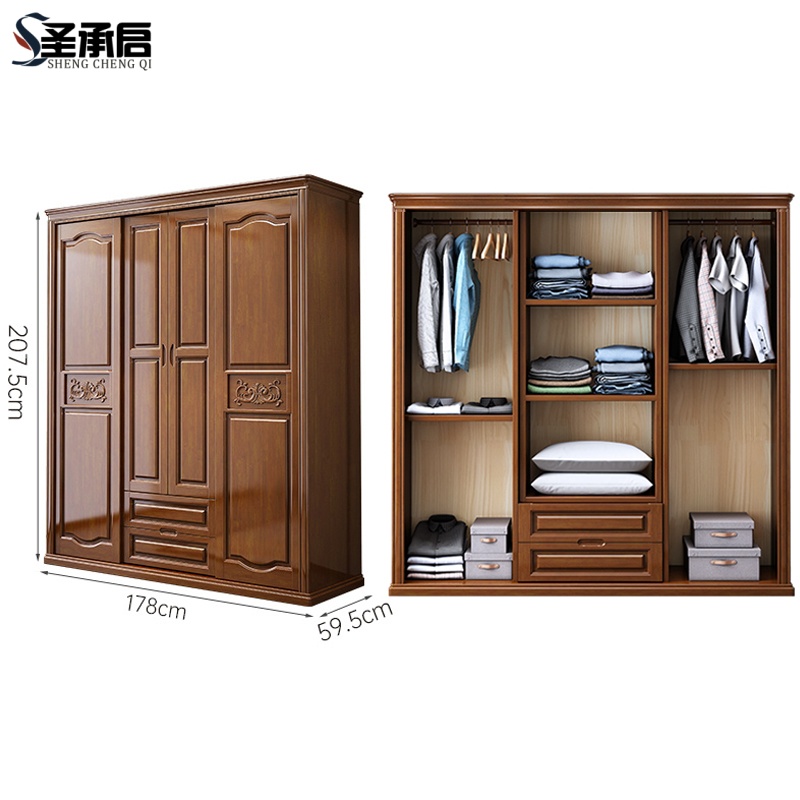 圣承启衣帽柜四门台高清大图