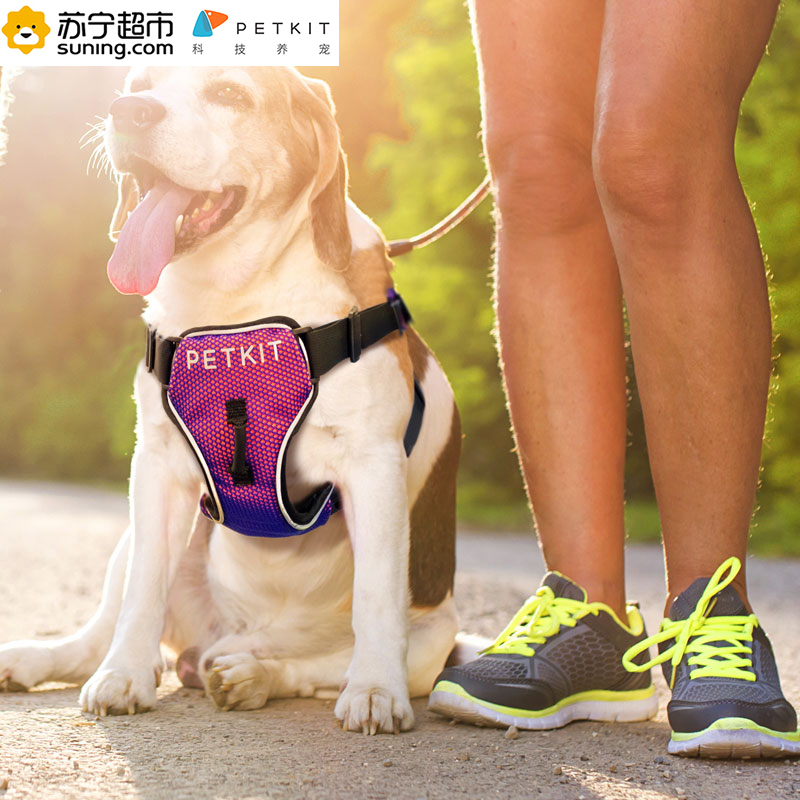 小佩PETKIT防爆冲胸背带背心式狗狗牵引绳狗绳,M号