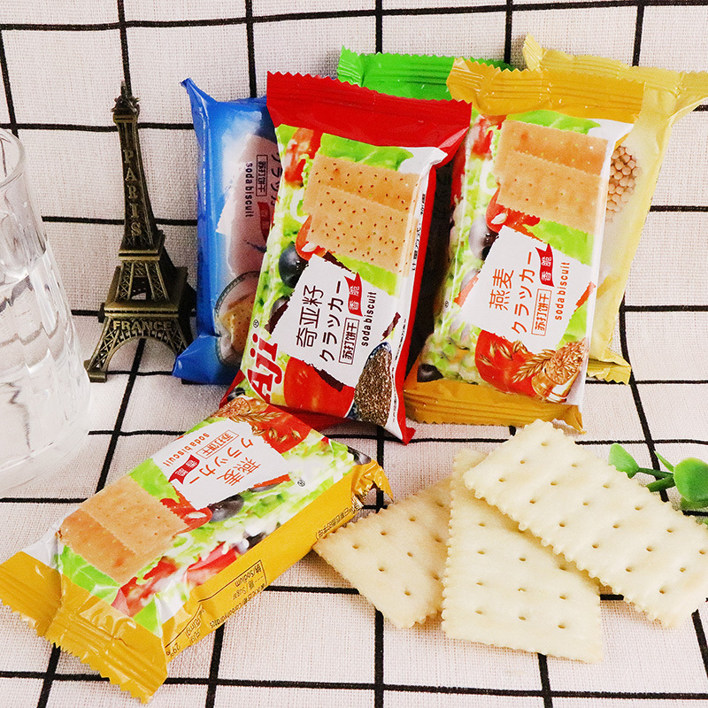 苏打早餐饼干休闲食品零食 (燕麦+纳豆+减盐+五谷)苏打饼干472g*4包高清大图
