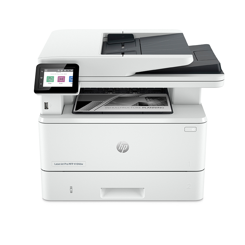 惠普hp laserjet pro mfp m4104fdw 黑白激光一体机打印复印扫描自动