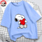 史努比(SNOOPY)儿童夏季新款印花圆领T恤衫TDT1