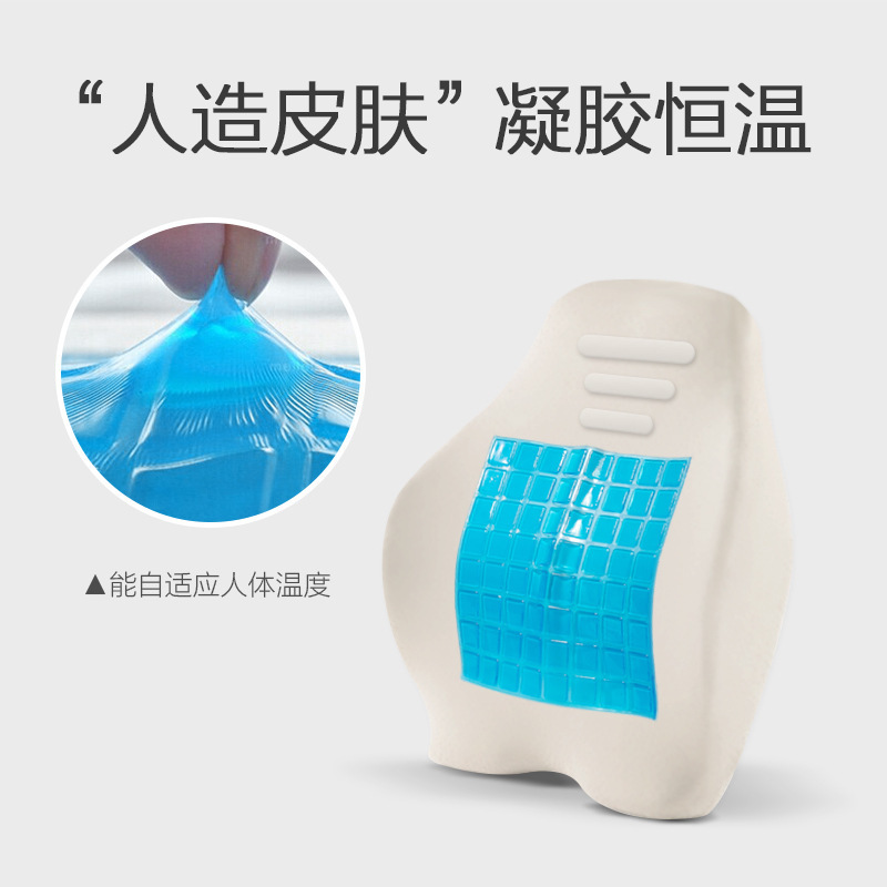 小窝厘 腰部支撑腰垫靠枕车用座椅靠背垫记忆棉腰枕 炫酷黑[单个腰靠]