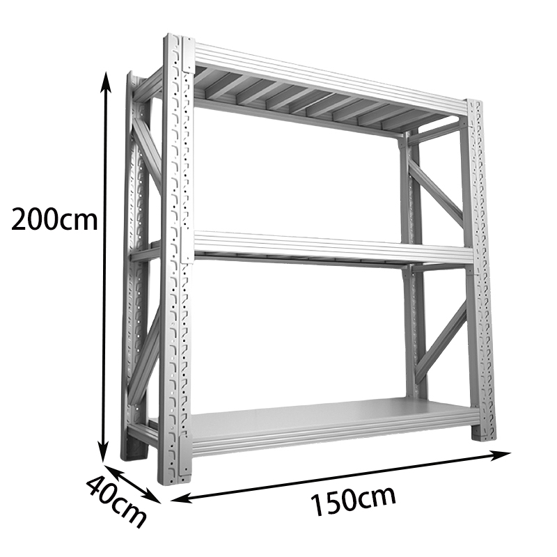 珂攸洋货架白色 货物架1500*400*2000mm承重300kg组