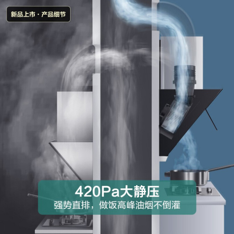 华帝(vatti)21m³大吸力烟灶套餐侧吸液化气抽油烟机灶具套餐易洁安全5.0kW大火燃气灶具i11127S+73B
