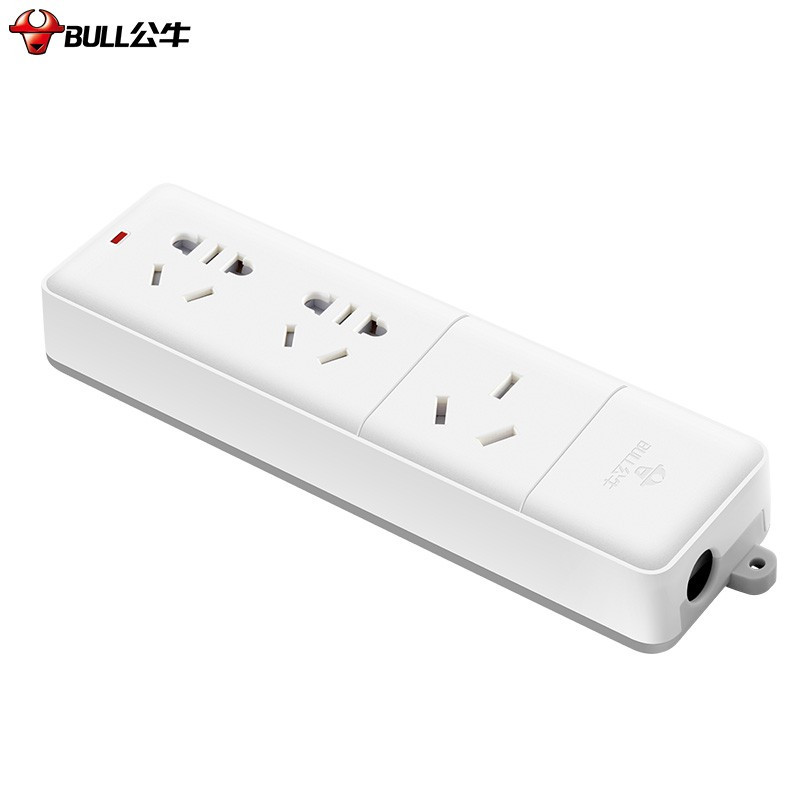 公牛bull无线插座接线板不带线插排自接线插线板无线3位4000w带开关gn