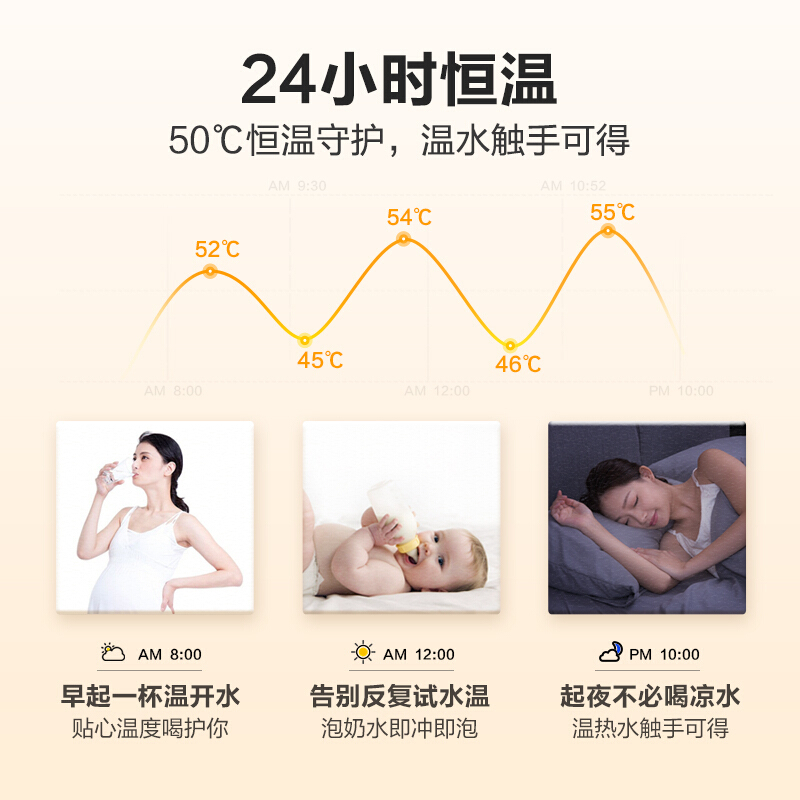 安吉尔 CB2705LK-GD饮水机家用办公室饮水机茶吧机多功能饮水机智能触控柜式下置水桶式茶吧机