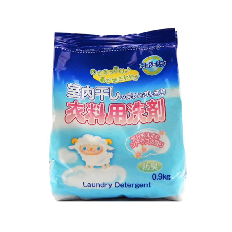 [护色祛黄]火箭石碱 日本进口 室内晒衣物用洗衣粉 0.9kg