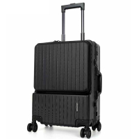 SUISSEWIN新款时尚扩展铝框硬壳拉杆箱行李箱SN8610B