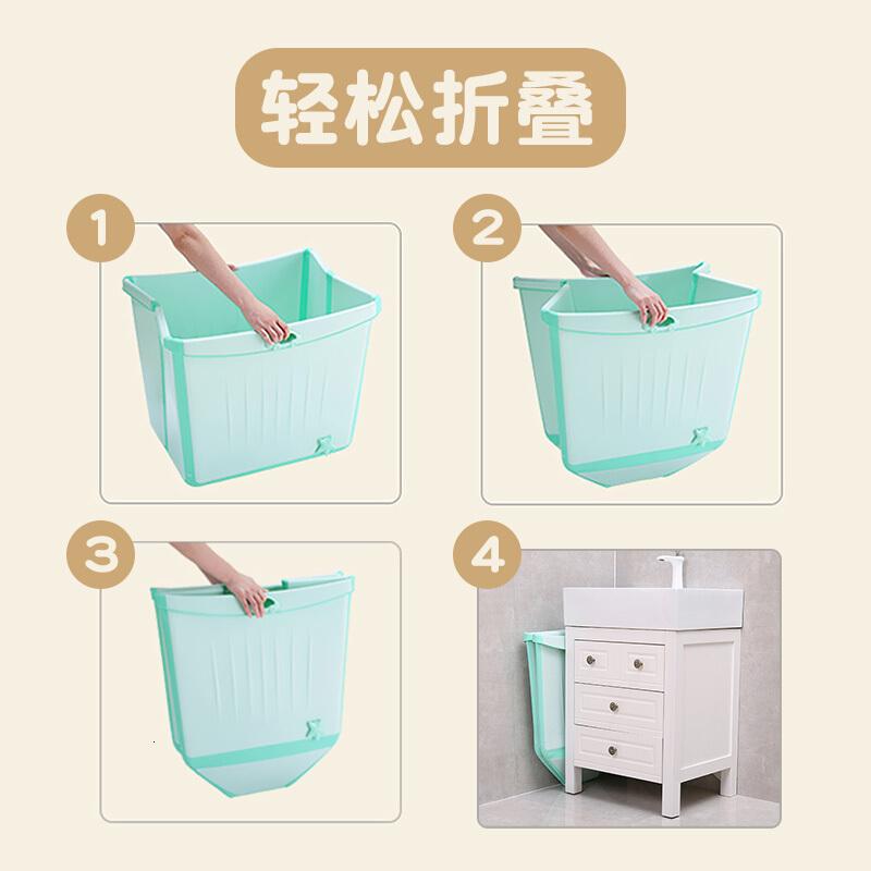 可折叠儿童洗澡浴盆浴桶小孩沐浴桶可坐宝宝洗澡桶泡澡桶波迷娜BOMINA高清大图