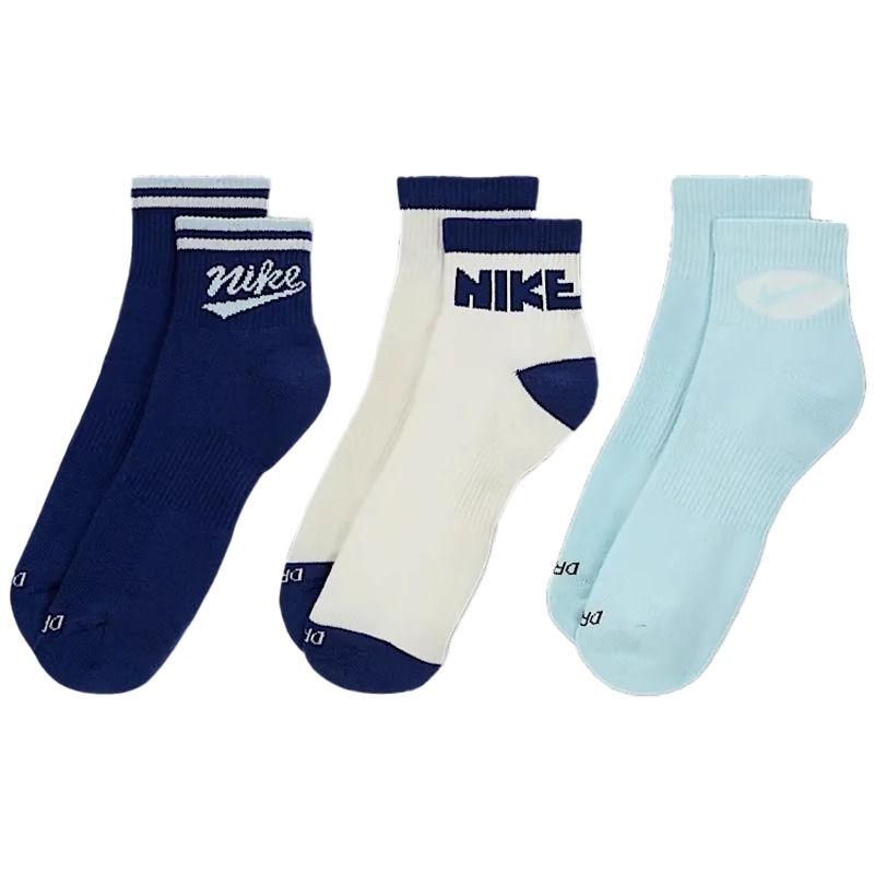 NIKE耐克袜子运动休闲舒适透气男女短袜三双装HJ9340-902 C HJ9340-902 S