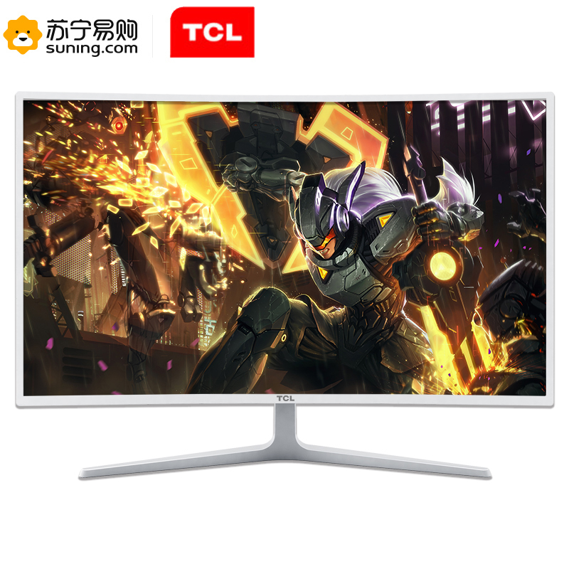 TCL 31.5英寸 Adaptive-Sync同步技术75HZ平民电竞1800R曲面广视角滤蓝光显示器T32M7C