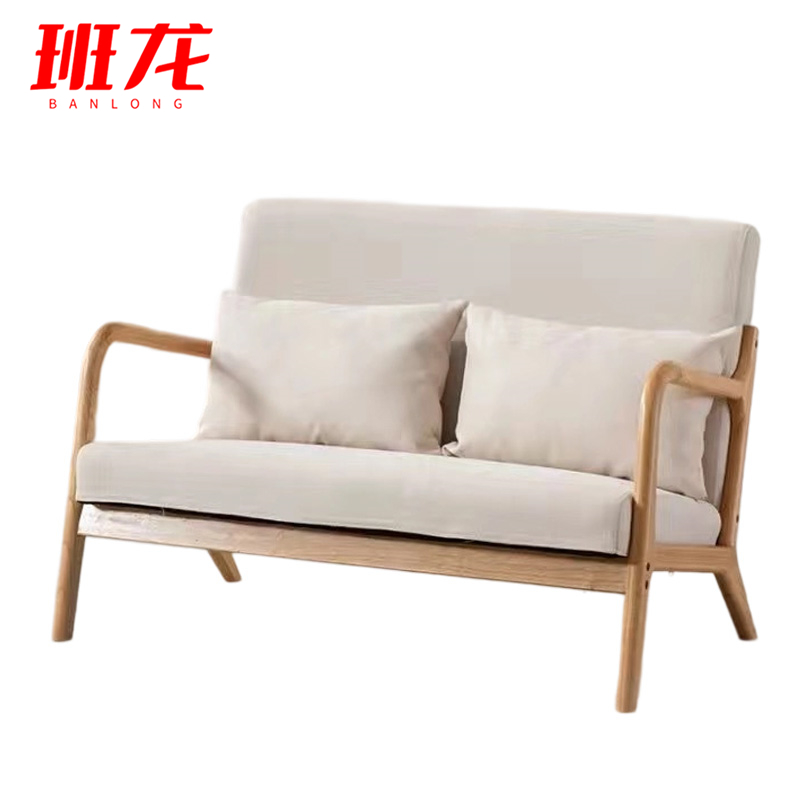 班龙沙发双人位棉麻张高清大图