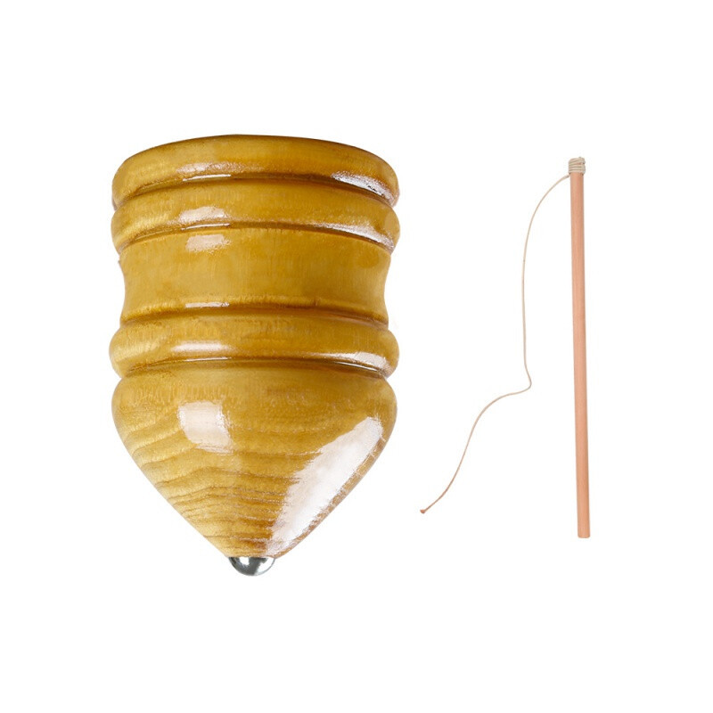 陀螺大全木质健身中老年抽打玩具冰嘎成年大号实木陀螺带鞭子儿童