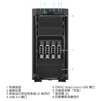 戴尔(DELL) T340 小型塔式服务器主机 台式电脑 至强六核E-2176G 3.7GHz 16G内存/1*1T企业级